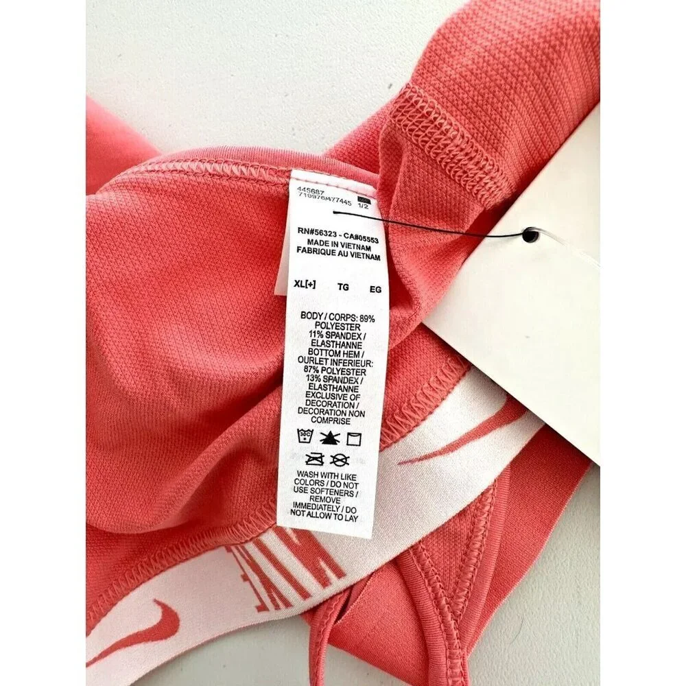 Nike Trophy Big Girls Sports Bra Dri-Fit Training Light Support Pink Size XL(+)
